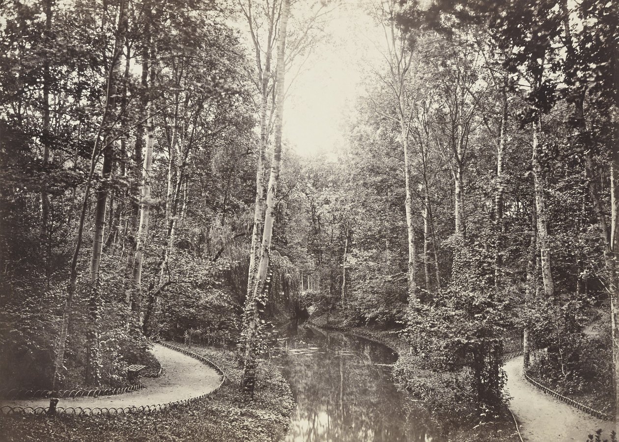 Mare aux biches (Stagno delle cerve), Bois de Boulogne da Charles Marville