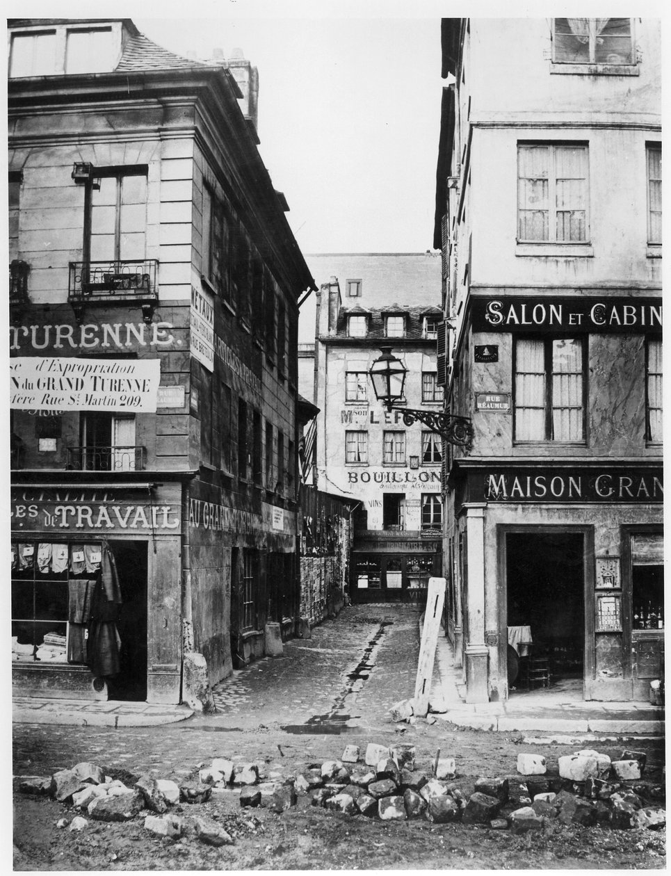 Parigi 4 rue de Breteuil, vista presa da rue Reaumur verso rue Vaucanson, 1858-78 da Charles Marville