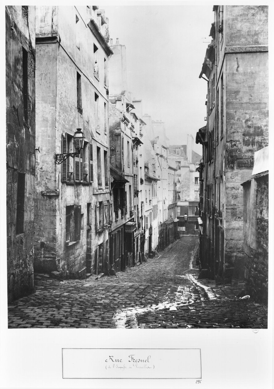 Rue Fresnel, dal vicolo cieco di Versailles, Parigi da Charles Marville