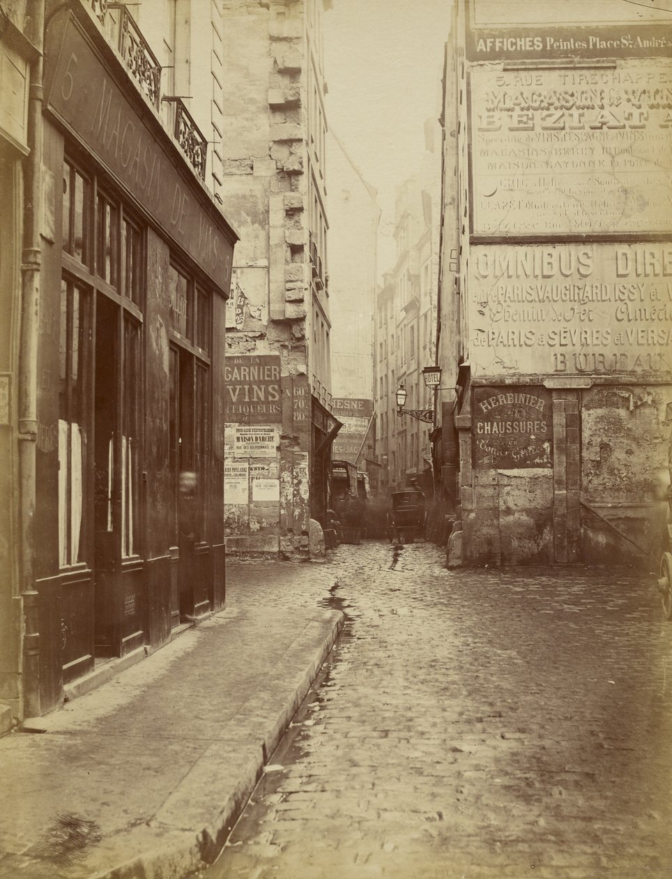 Rue Tirechappe, veduta presa da Rue Saint-Honoré da Charles Marville