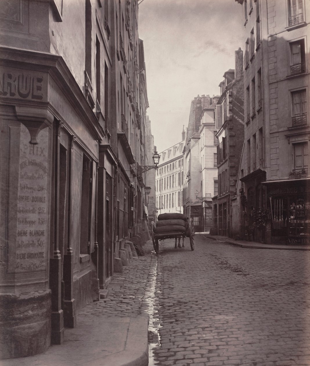 Rue de la Bûcherie, dal vicolo cieco di Saint-Ambroise (quinto arrondissement) da Charles Marville