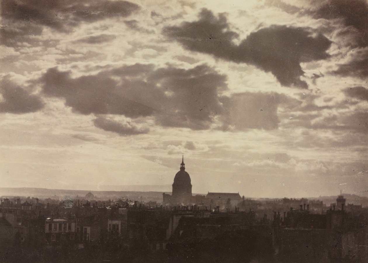 Senza titolo Studio di Nuvole con Les Invalides, 1860 da Charles Marville