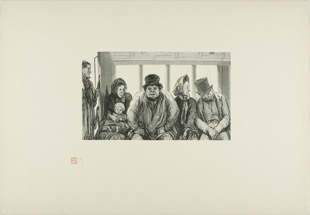 Interno di un autobus da Charles Maurand