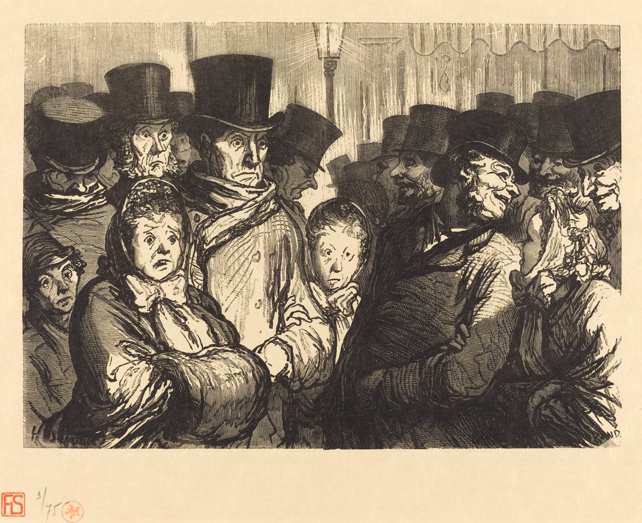 Boulevard du Temple a mezzanotte da Charles Maurand after Honoré Daumier