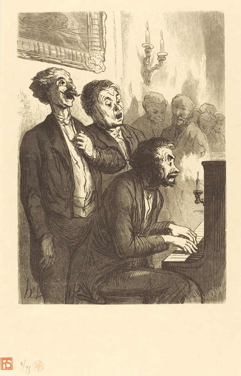 I cantanti da salotto da Charles Maurand after Honoré Daumier