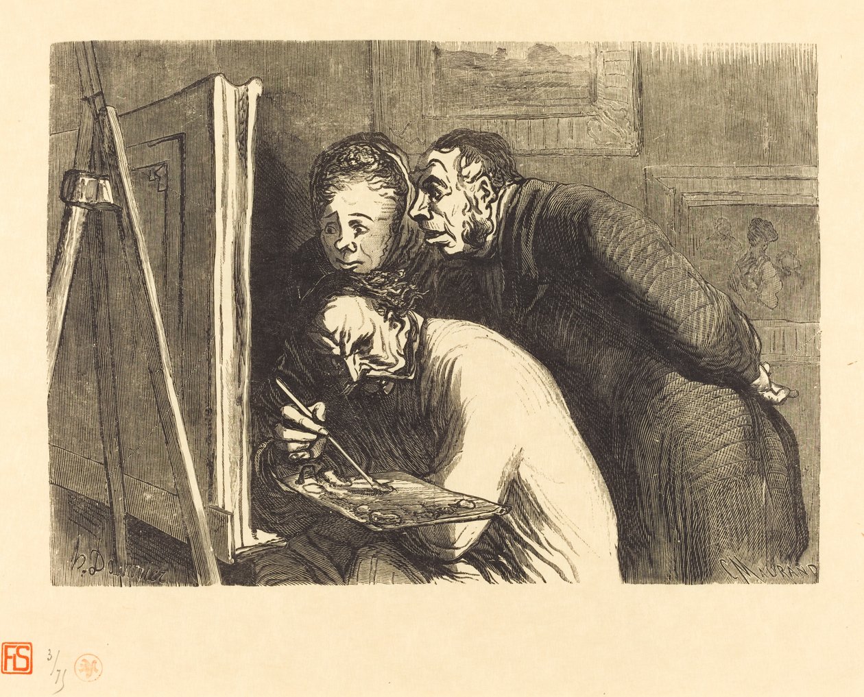 Pittori e borghesi da Charles Maurand after Honoré Daumier