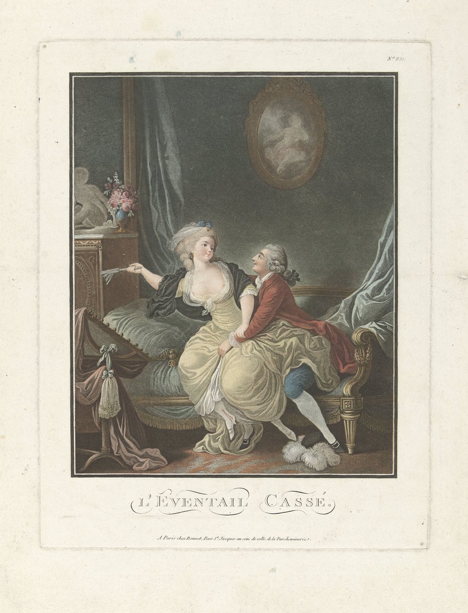 Il ventaglio rotto da Charles Melchior Descourtis (attributed to)
