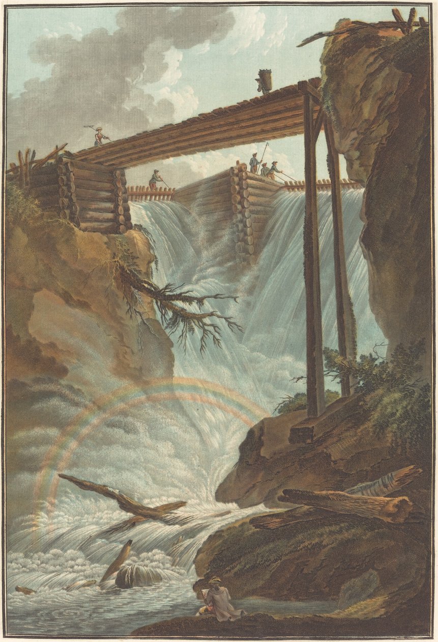 Chute de la Tritt nella valle di Muhlethal da Charles Melchior Descourtis