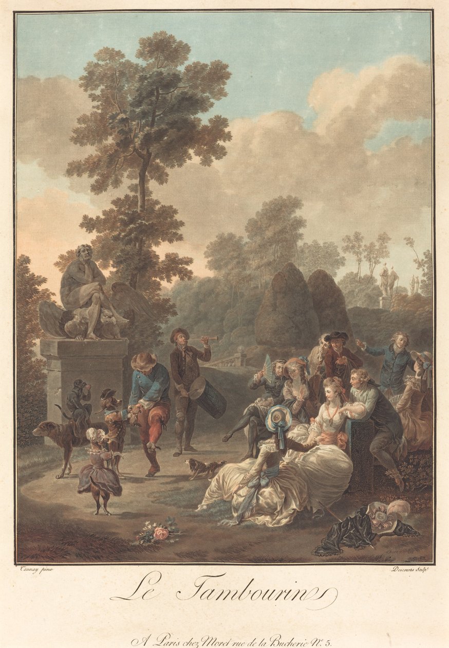 Le Tambourin, c. 1789 da Charles Melchior Descourtis