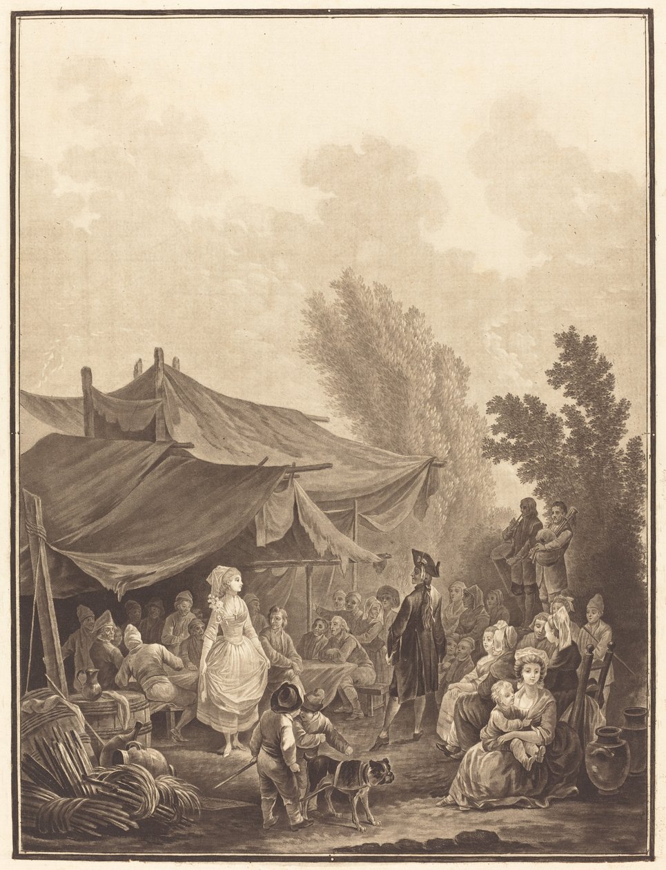 Nozze di villaggio, 1785 da Charles Melchior Descourtis