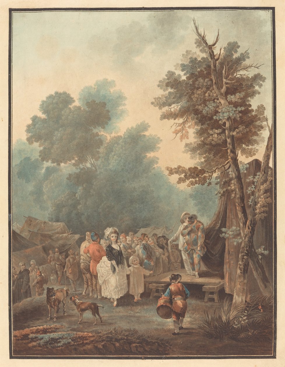 Fiera di Villaggio da Charles Melchior Descourtis after Nicolas Antoine Taunay