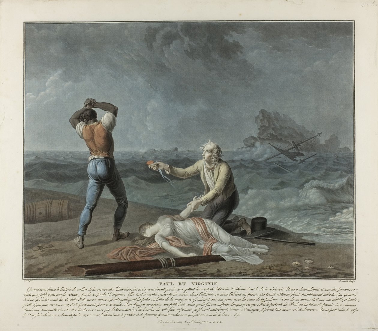Paul e Virginie da Charles Melchior & Schall Jean (1752-1825) Descourtis