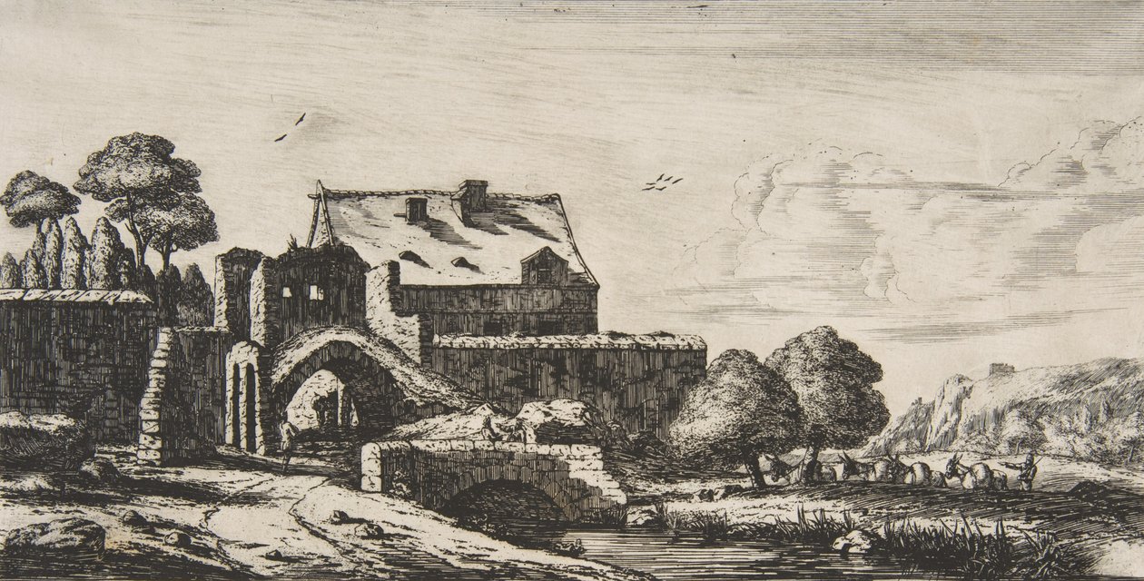 Mulino ad acqua vicino a Saint-Denis da Charles Meryon