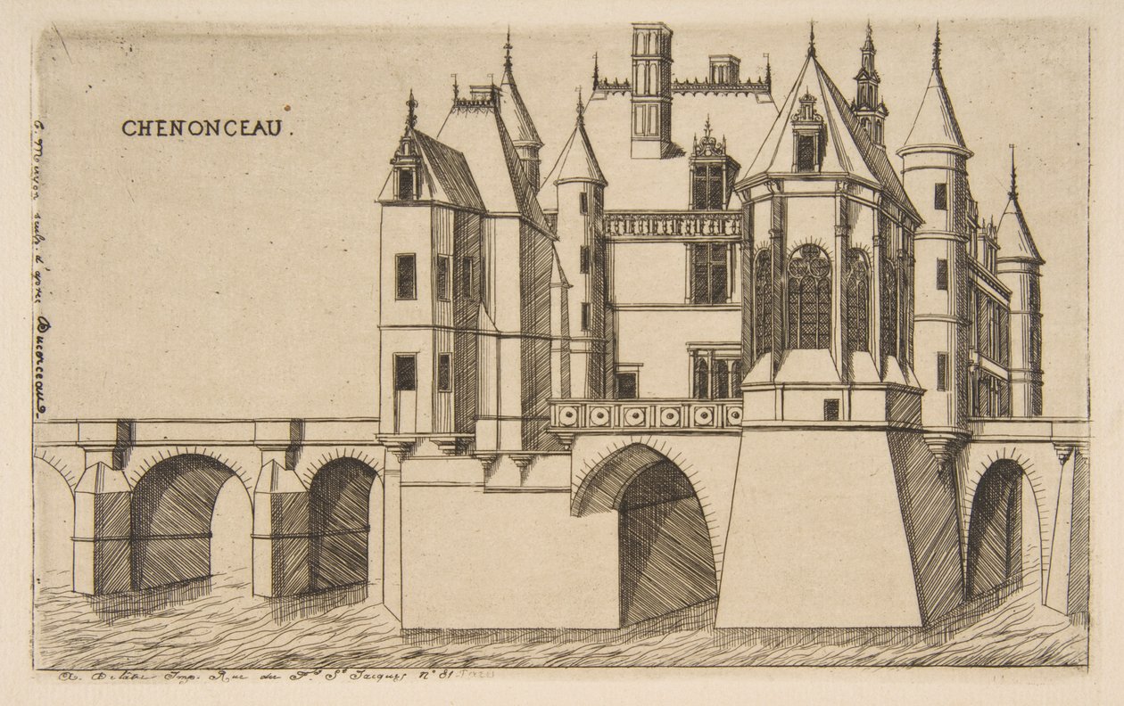 Castello di Chenonceau, n. 2 da Charles Meryon