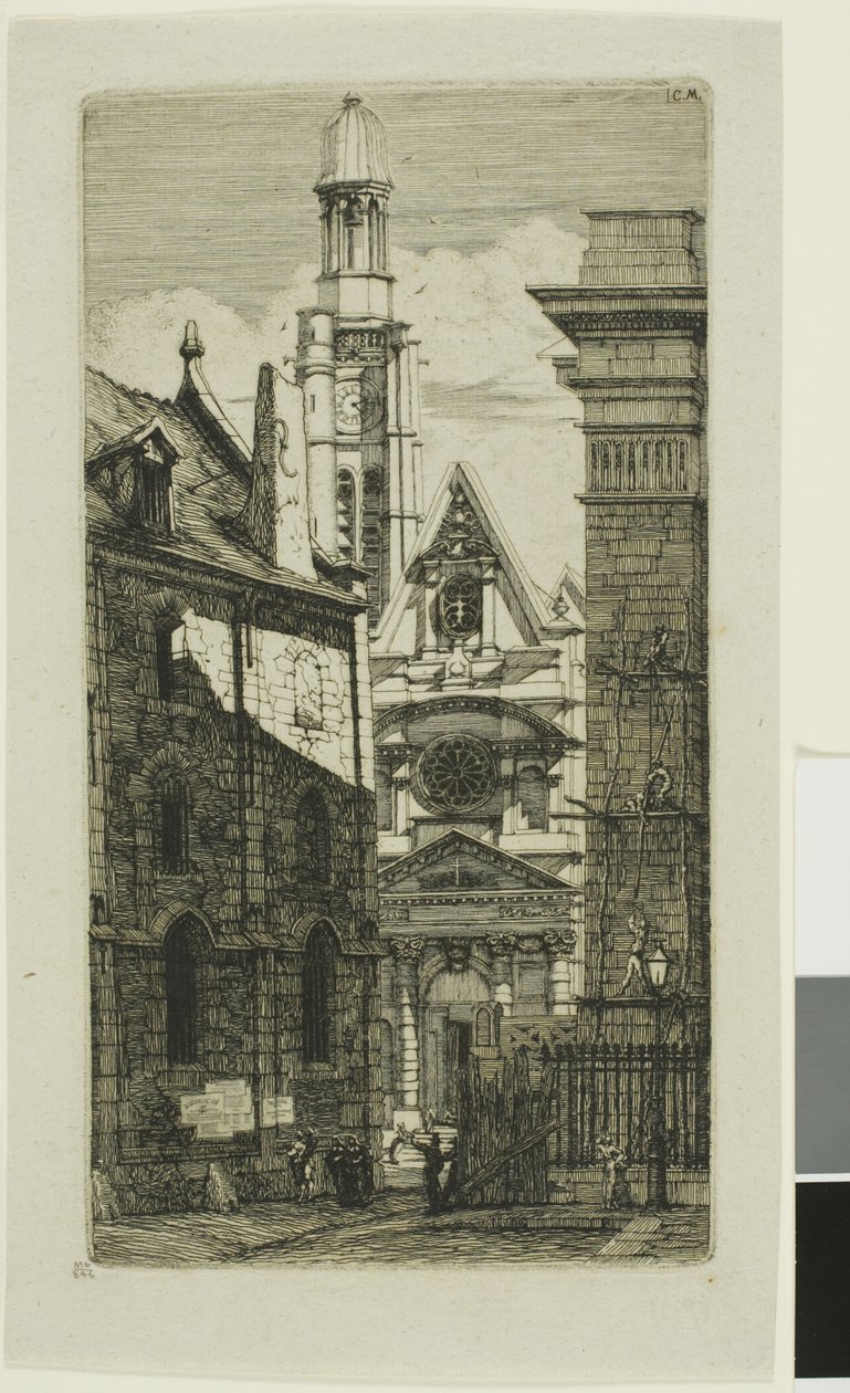 Chiesa di St. Etienne du Mont, Parigi da Charles Meryon