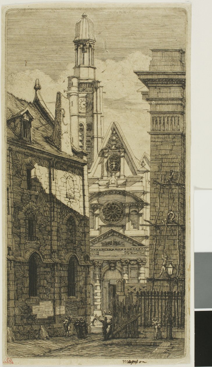 Chiesa di St. Etienne du Mont, Parigi da Charles Meryon