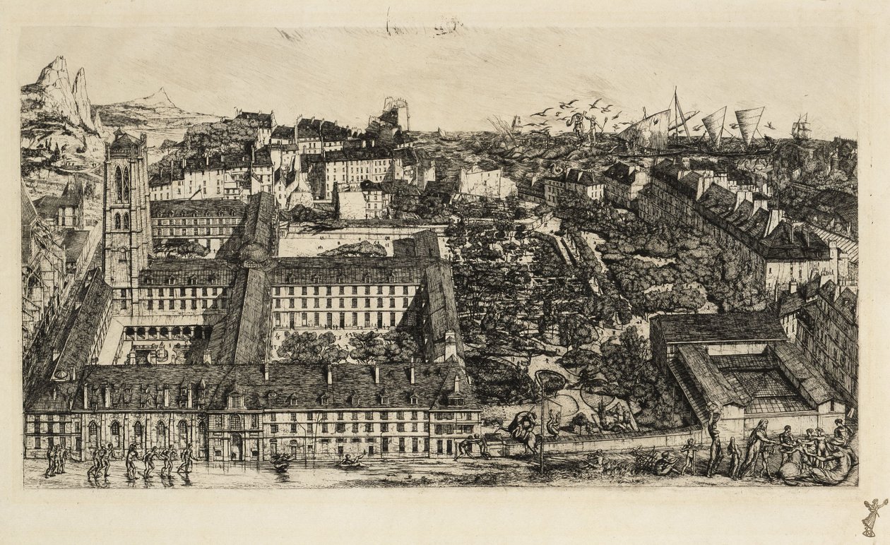Collège Henri IV (Lycée Napoléon) da Charles Meryon