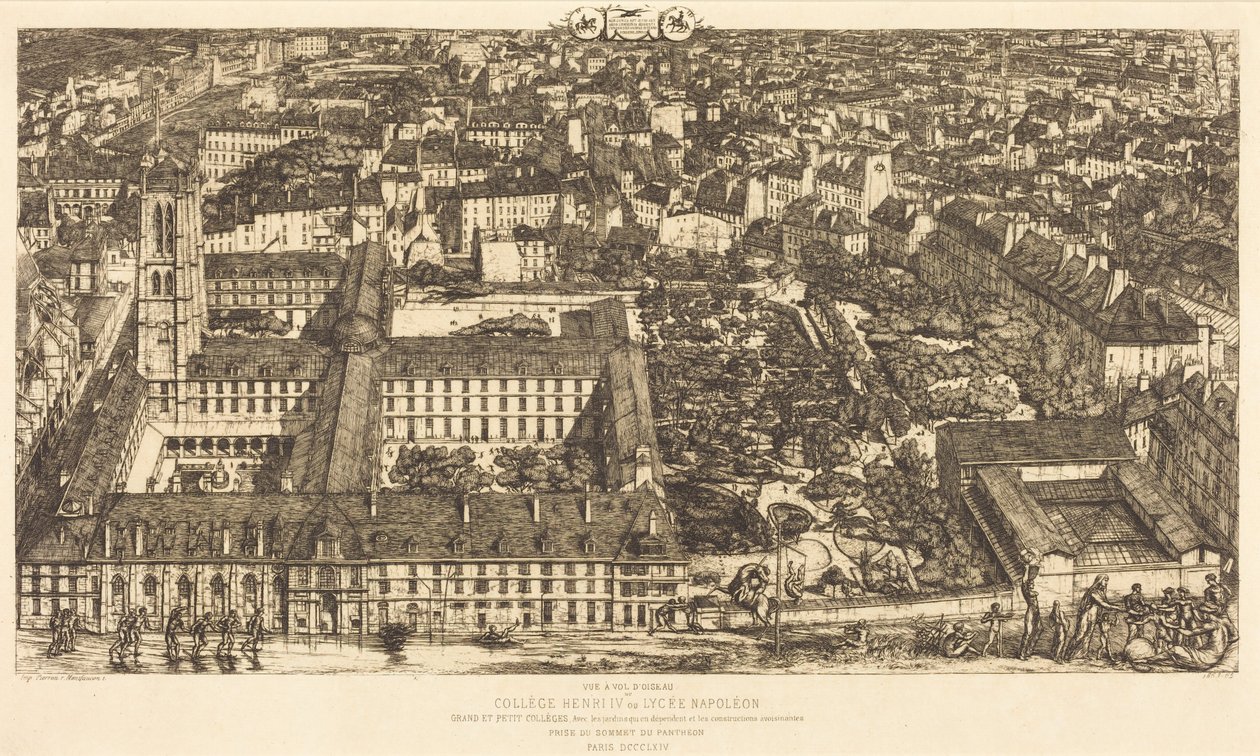 Collège Henri IV, Parigi, o Lycée Napoléon da Charles Meryon