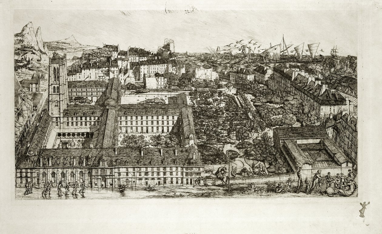 Collegio Henri IV e il Liceo Napoleone, 1864 da Charles Meryon
