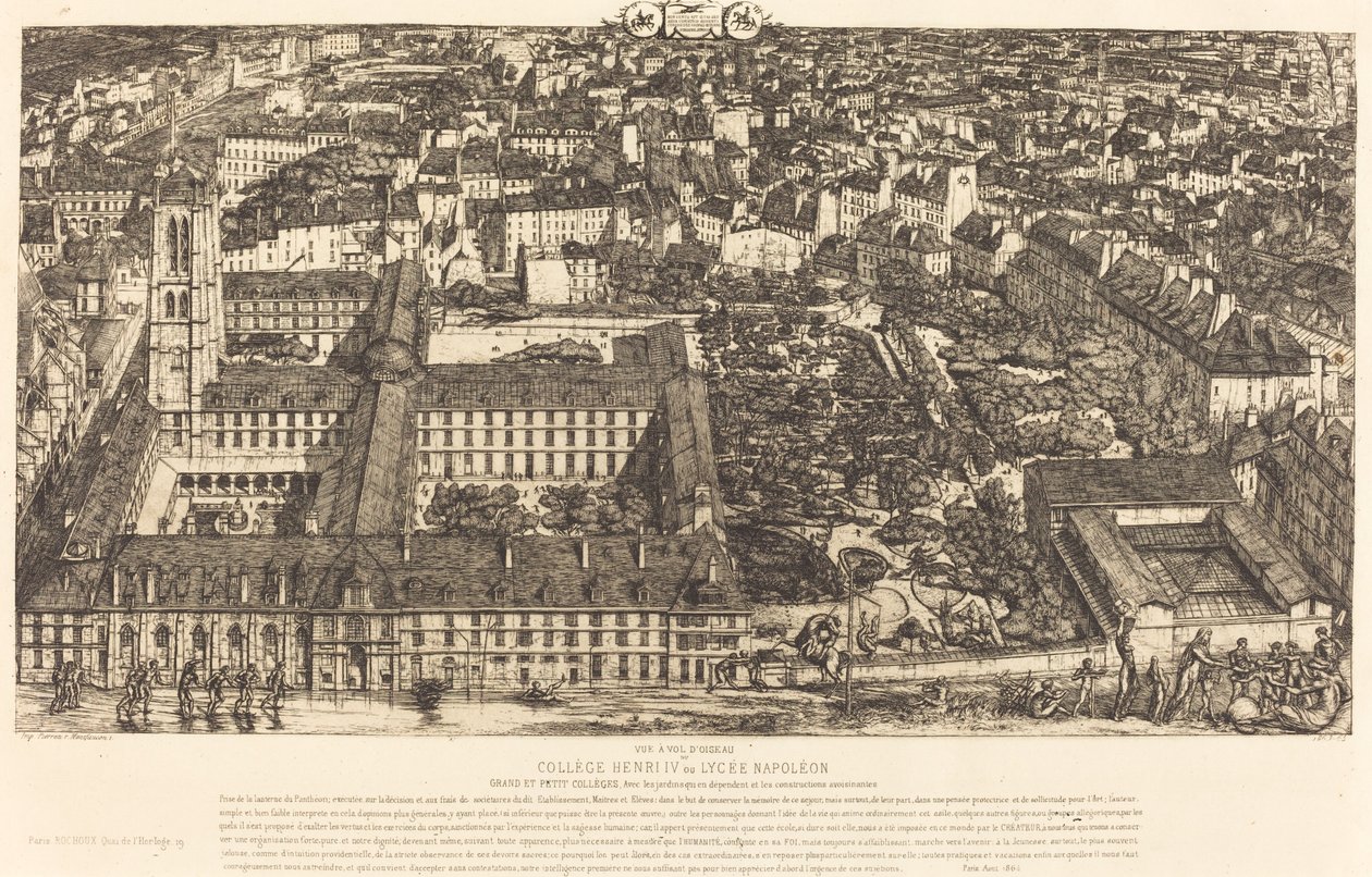 Collège Henri IV, Paris, ou Lycée Napoléon da Charles Meryon