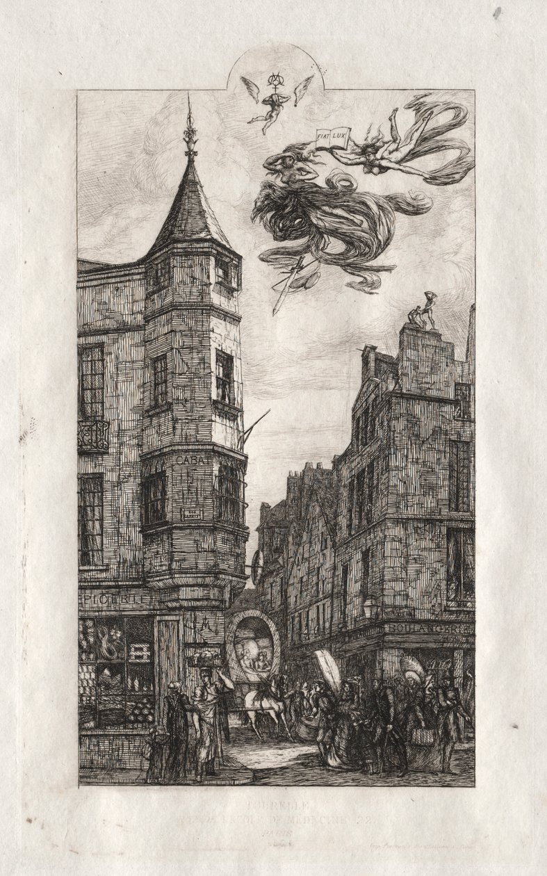Incisioni di Parigi: Tourelle, rue de l