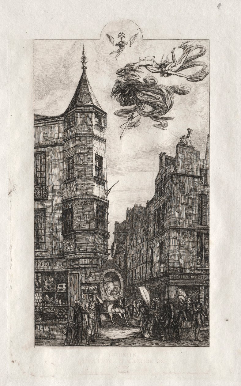 Incisioni di Parigi: Tourelle, rue de l