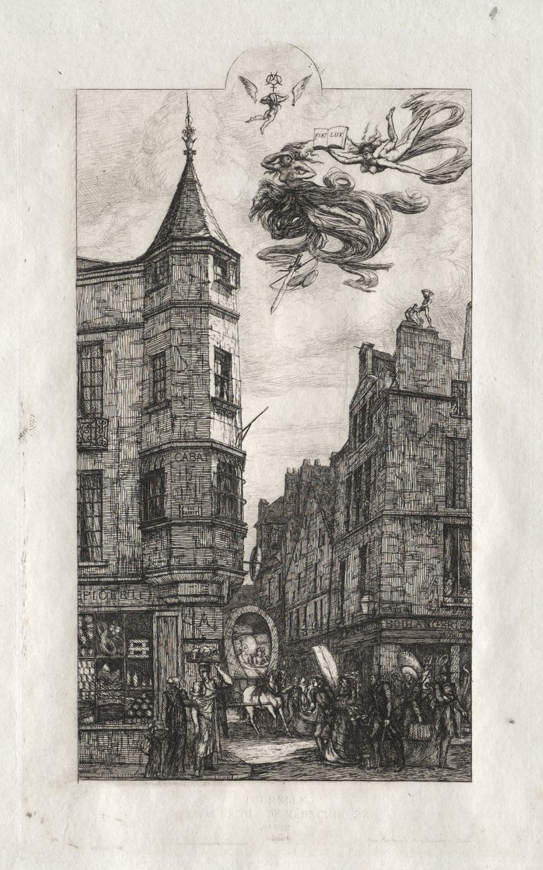 Incisioni di Parigi: Tourelle, rue de l