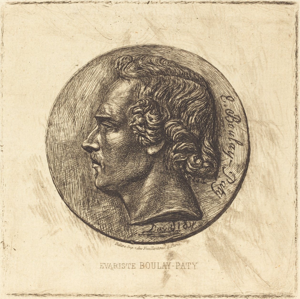 Evariste Boulay-Paty; Un Poeta (Da un Bronzo di David d