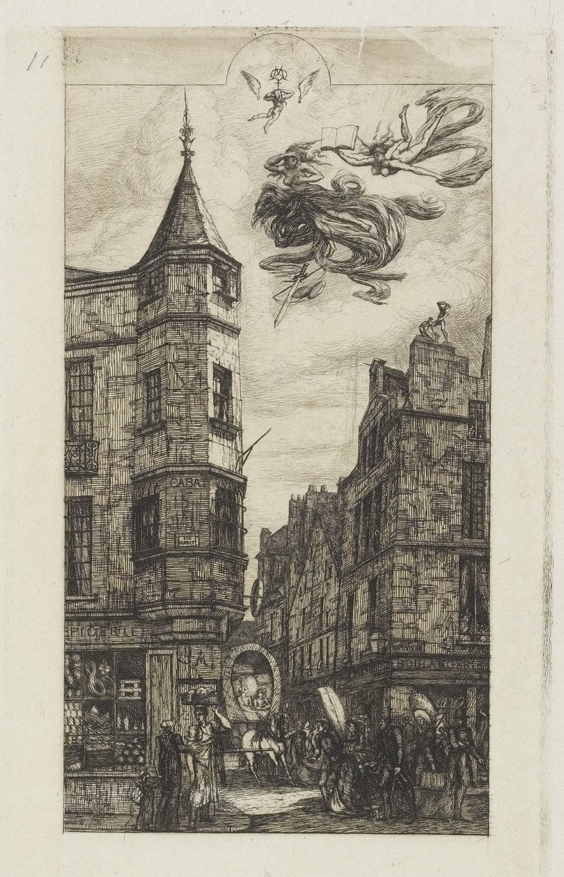 Casa con torretta, n. 22, 1861 da Charles Meryon