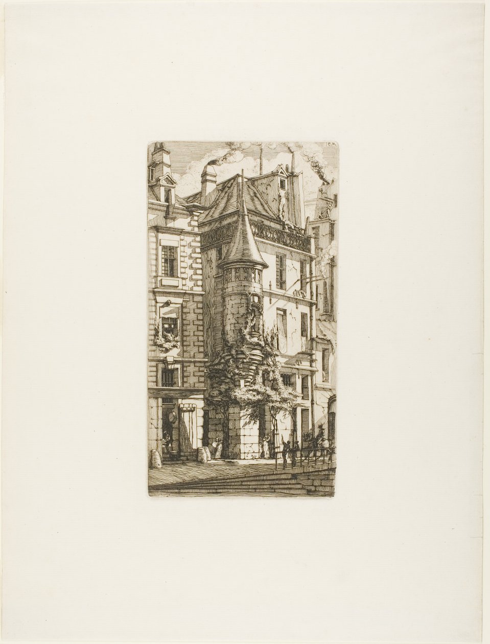 Casa con torretta, rue de la Tixéranderie da Charles Meryon