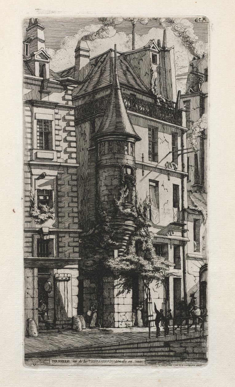 Casa con una torretta, rue de la Tixeranderie, Parigi da Charles Meryon