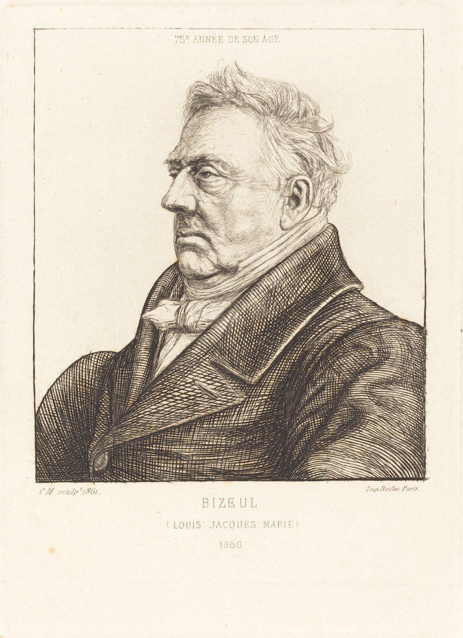 L.J.-Marie Bizeul, un archeologo bretone da Charles Meryon