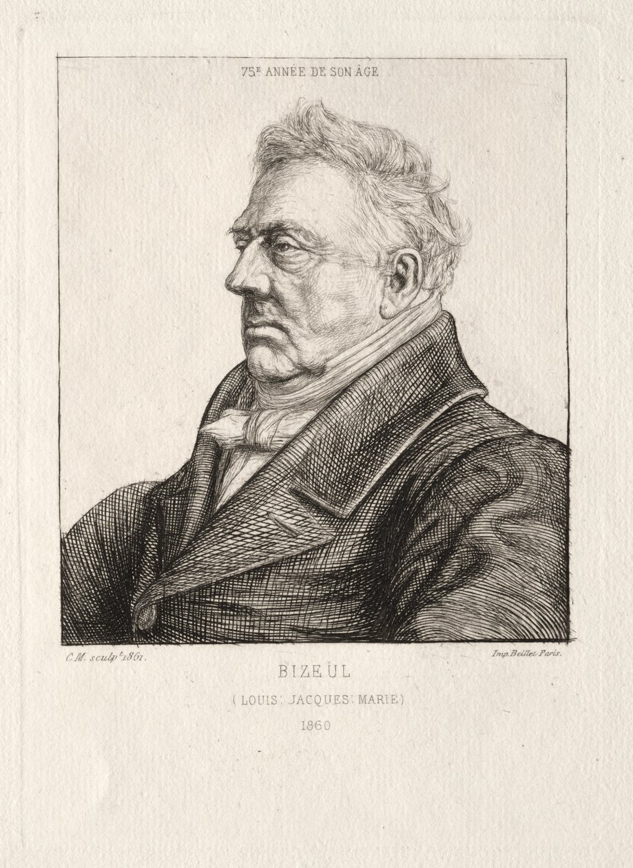 L. J. Marie Bizeul, un archeologo bretone da Charles Meryon