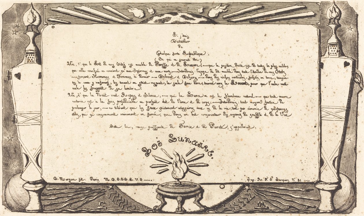 La legge lunare, 1ª tavola da Charles Meryon