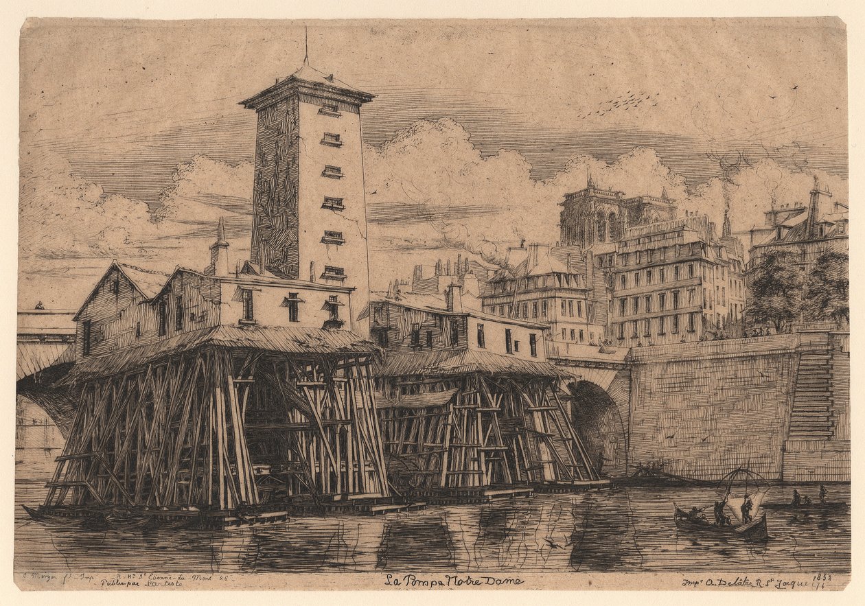 La pompa di Notre-Dame da Charles Meryon