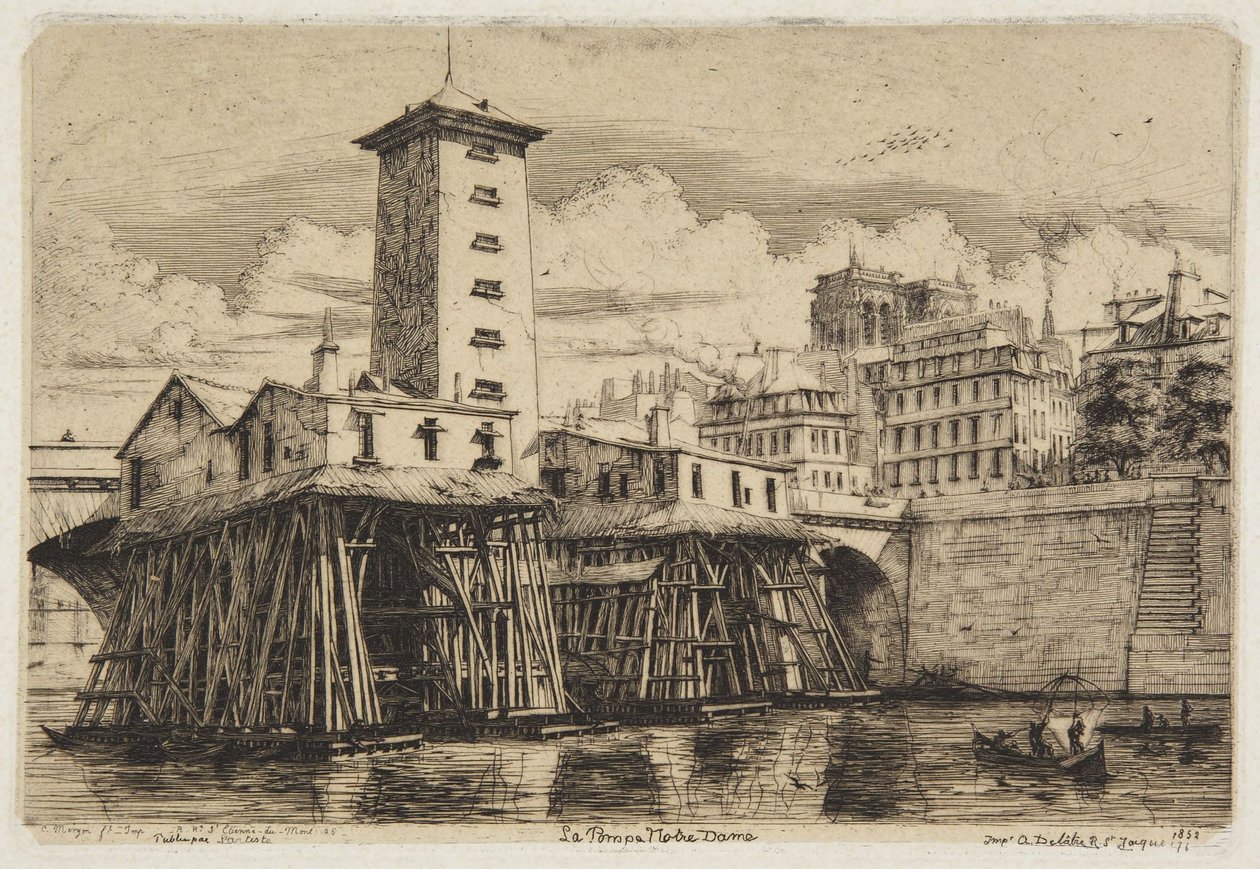 La pompa di Notre-Dame - 1852 da Charles Meryon