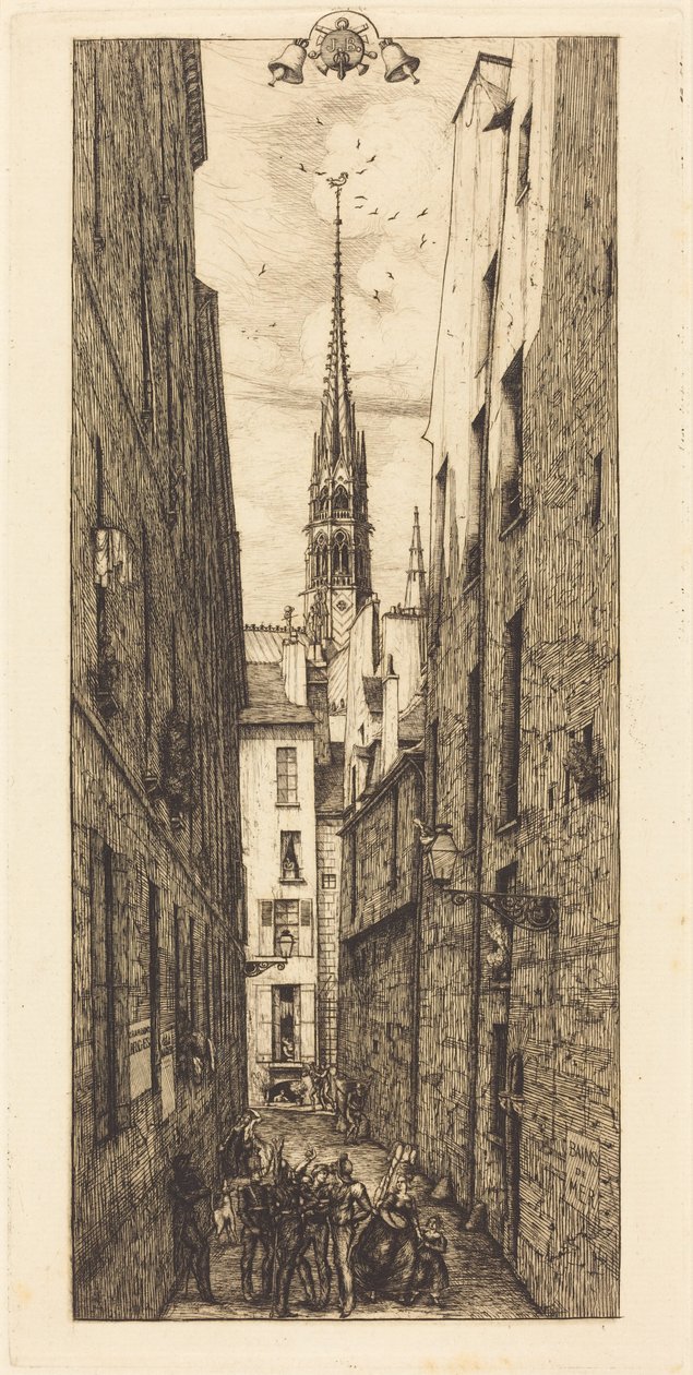 Rue des Chantres, Parigi (Chantrey Street, Parigi) da Charles Meryon
