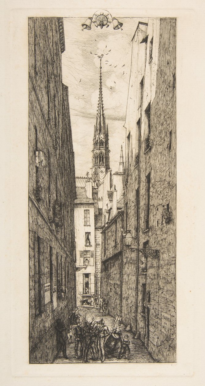 Rue des Chantres, Parigi da Charles Meryon