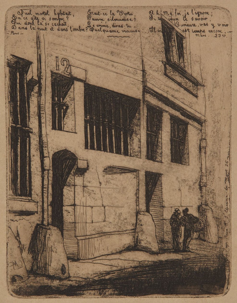 La Rue des Mauvais Garçons  -  1854 da Charles Meryon
