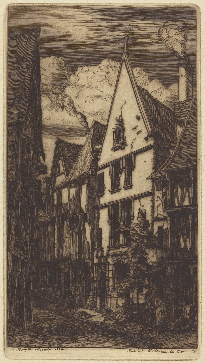 La Rue des Toiles, a Bourges da Charles Meryon