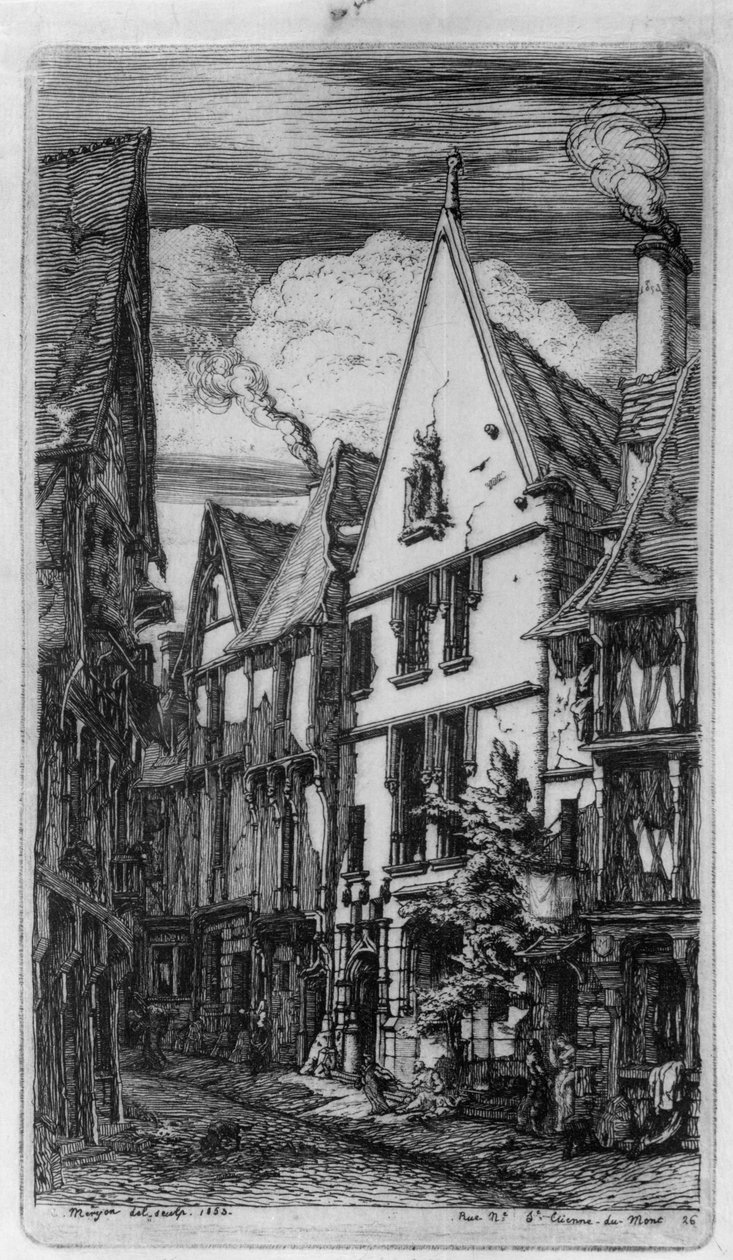 La Rue des Toiles a Bourges da Charles Meryon