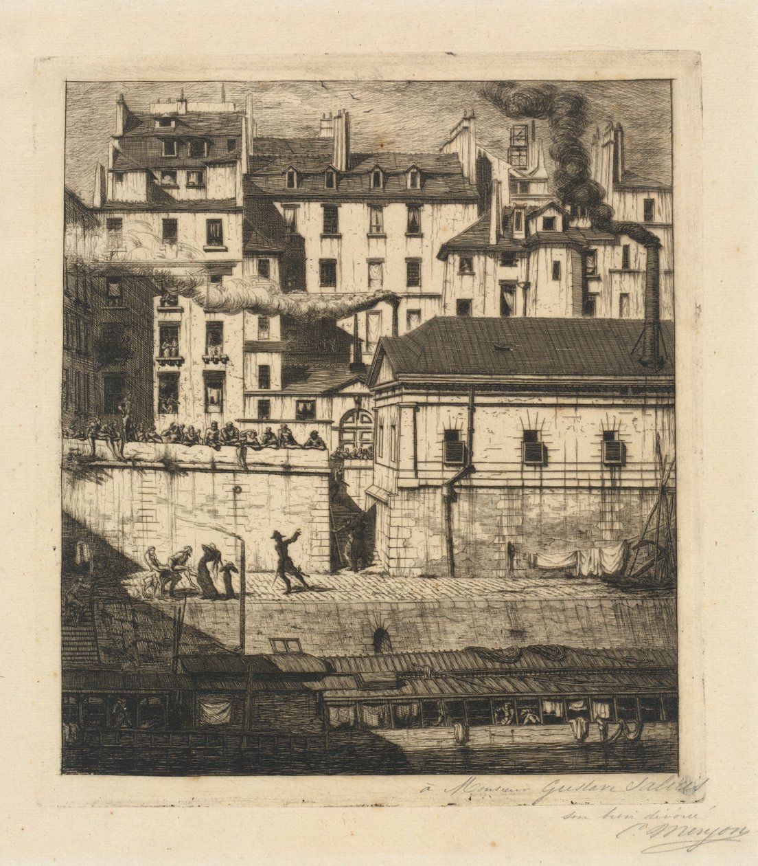 L’obitorio, Parigi da Charles Meryon