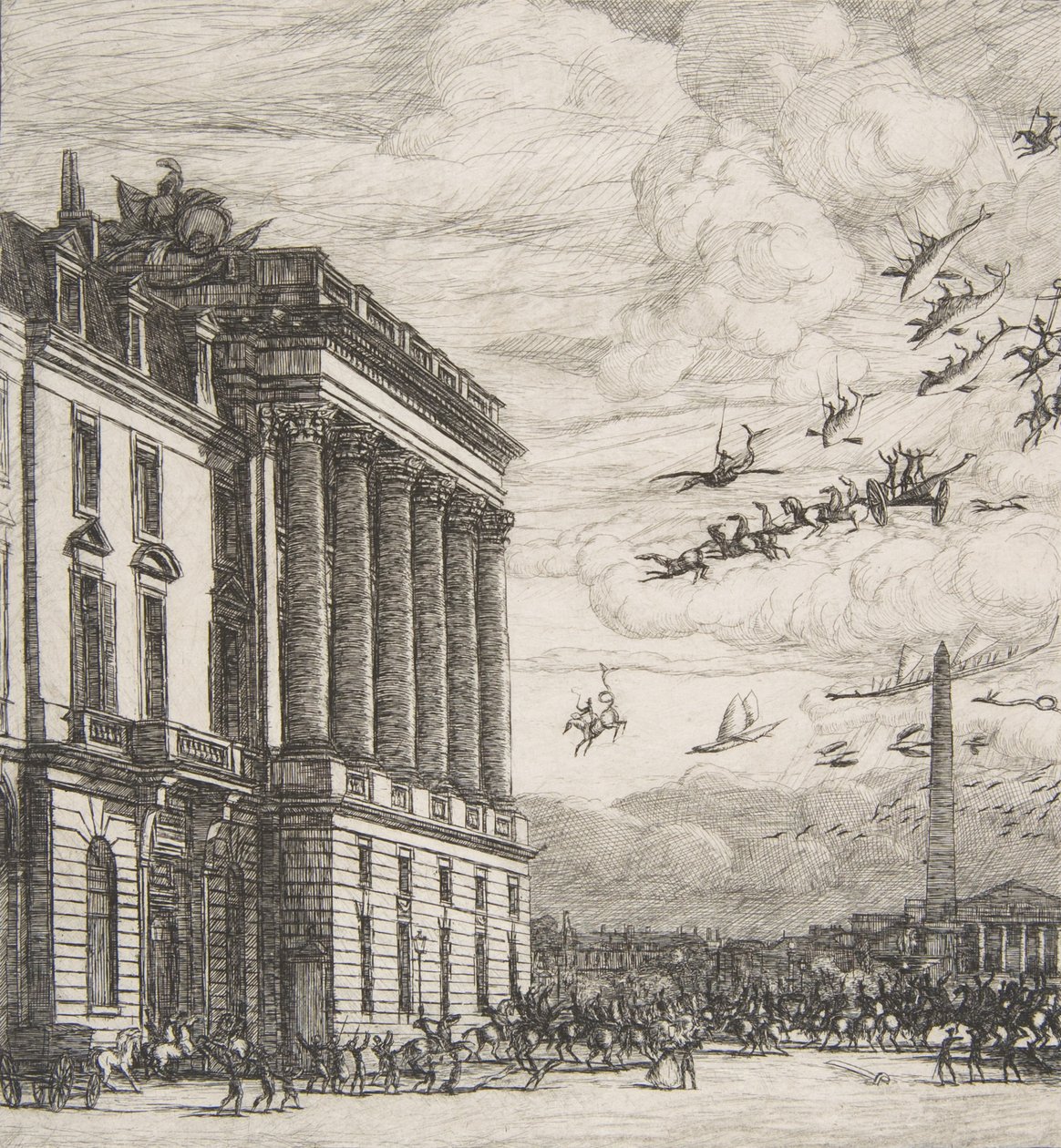 Le Ministère de la Marine, Parigi da Charles Meryon