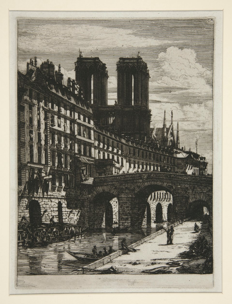 Il Piccolo Ponte, Parigi da Charles Meryon