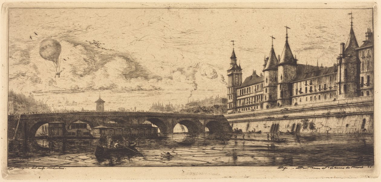 Pont-au-Change, Parigi da Charles Meryon