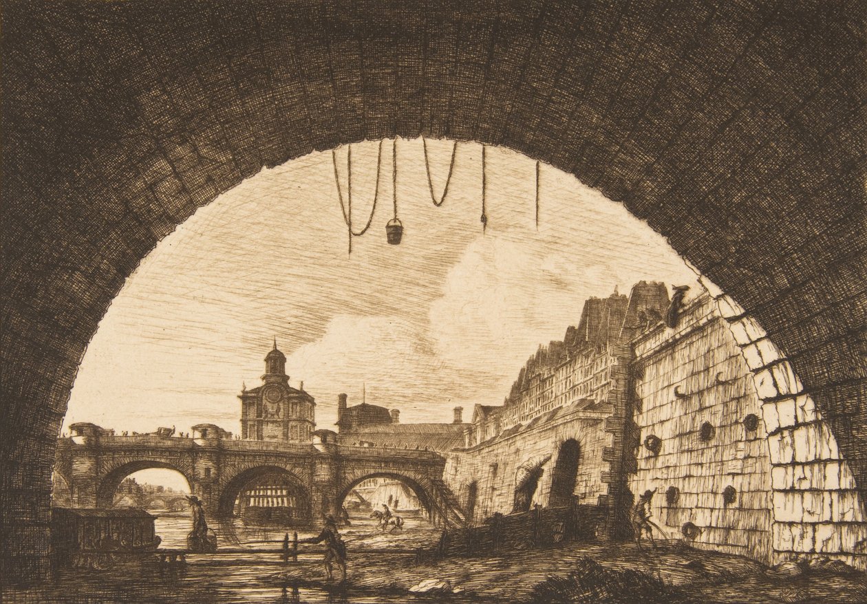 Le Pont-neuf e la Samaritaine sotto il primo arco del Pont-au-Change Pont-neuf da Charles Meryon