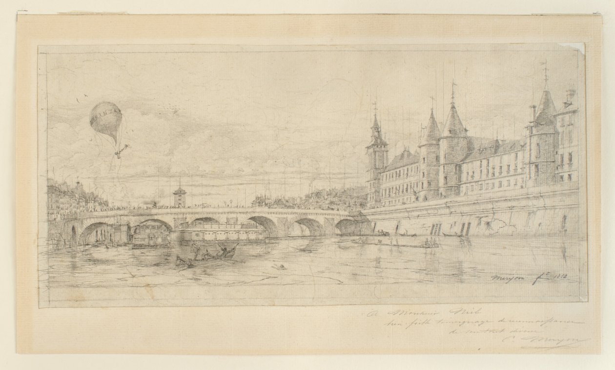 Pont au Change, Parigi da Charles Meryon