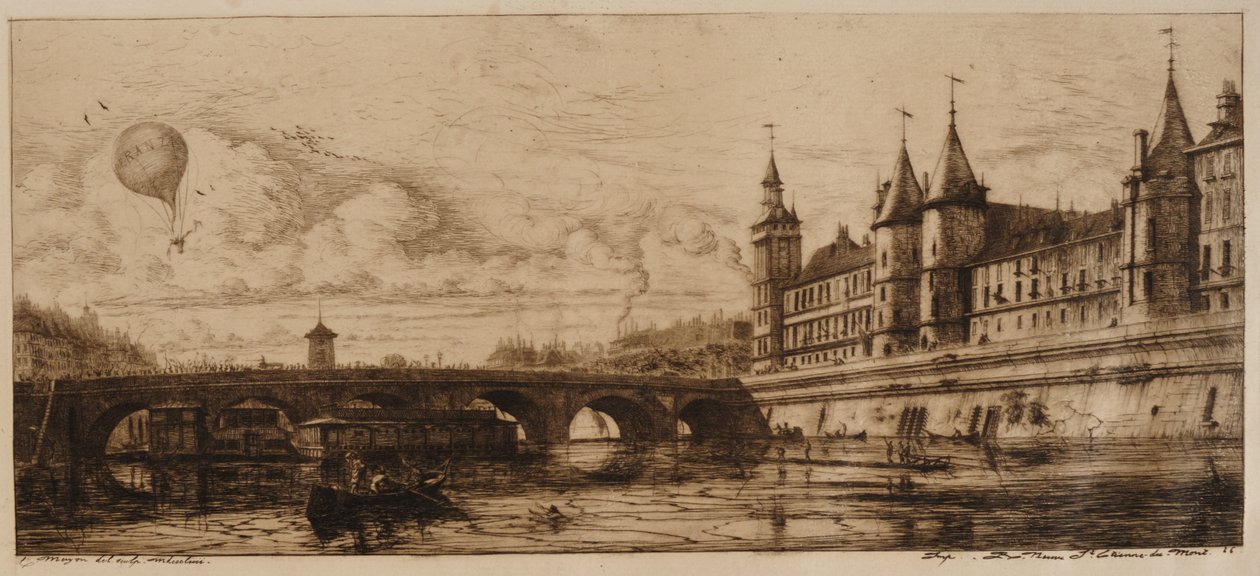 Pont au Change, Parigi da Charles Meryon