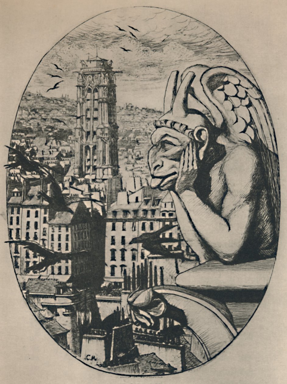 Le Stryge 8th State 6 34 x 5 18 Inches, 1853, 1927 da Charles Meryon