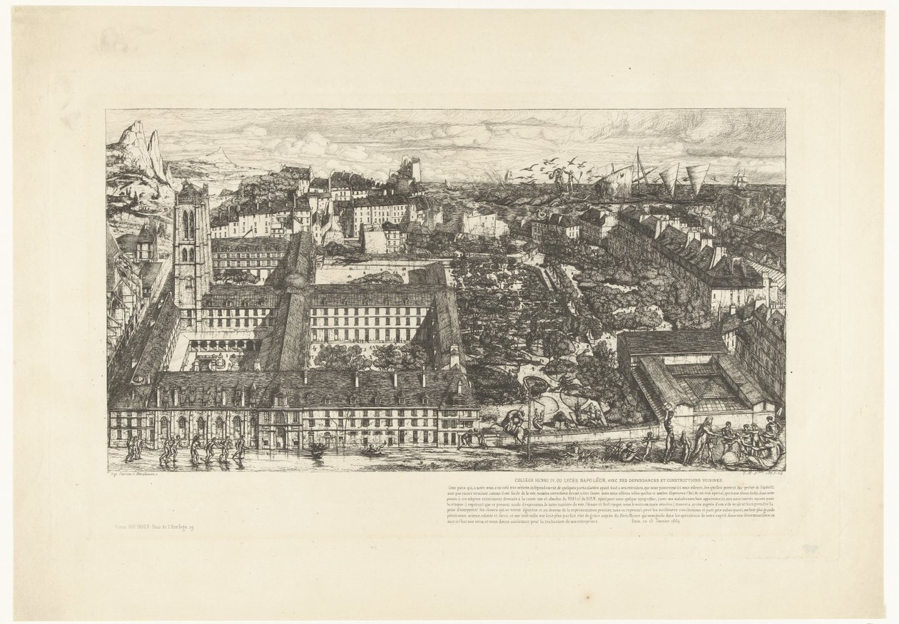 Liceo Henri IV a Parigi da Charles Meryon